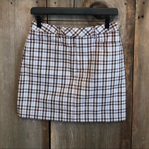GAP Y2K Plaid Mini Skirt in Blue Brown Size 6 Women’s
